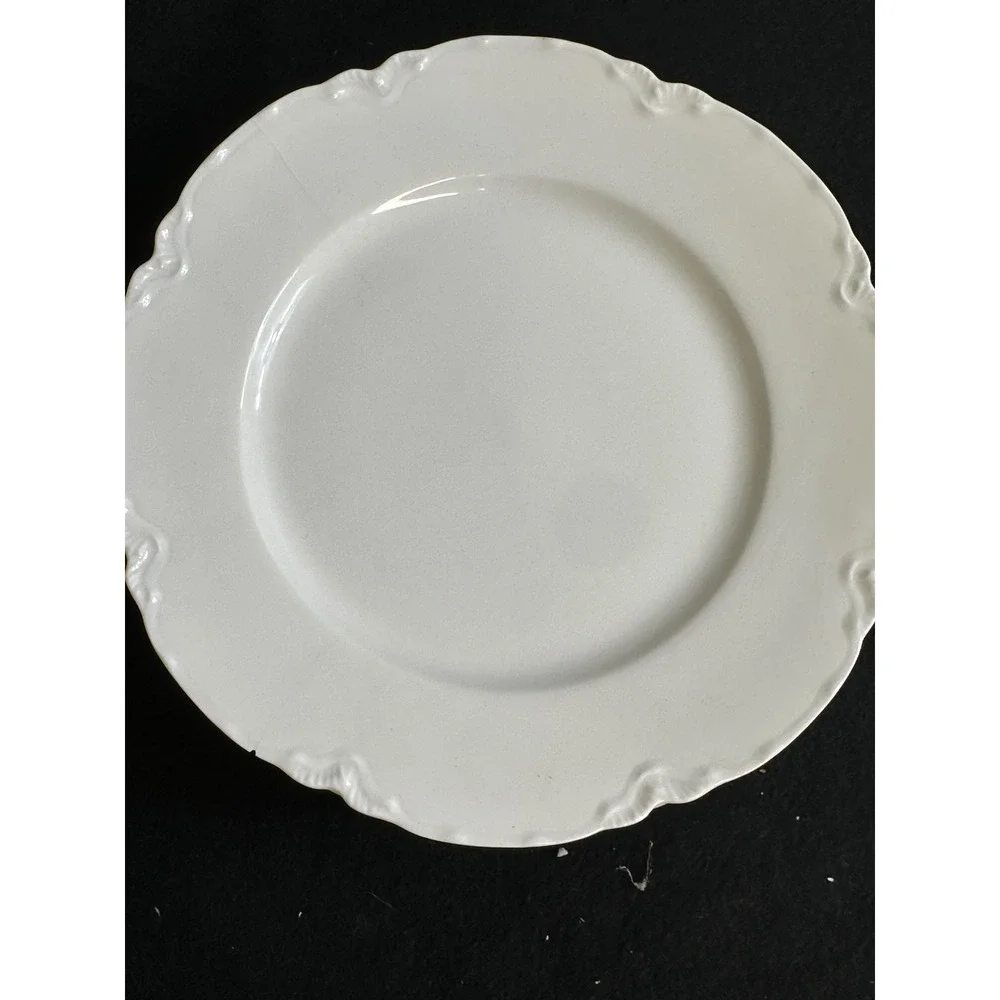 Haviland France White Porcelain Scalloped Edge Bread Butter Plates Set of 4